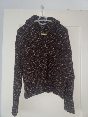 Street One Strickjacke Gr. 42, Braun-Rosa