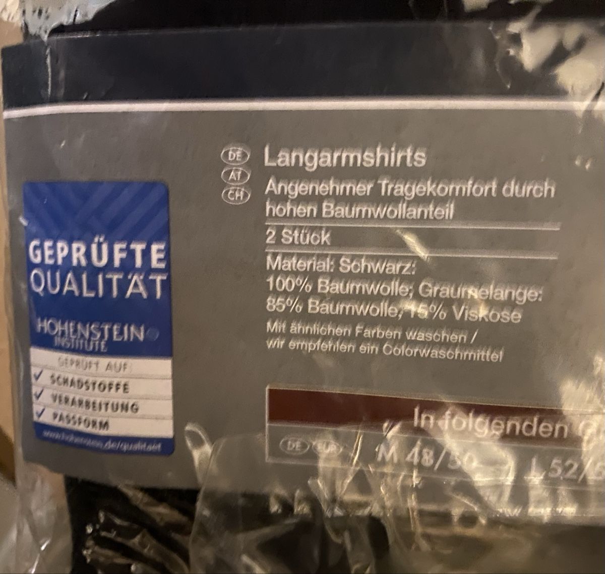 T-shirts: 2er Pack Langarmshirts Grösse L 52/54 neu – Neuf avec emballage d'origine à Baden par Bbdesign 1