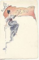 Menu / Speisekarte  - Jugendstil - Aquarell