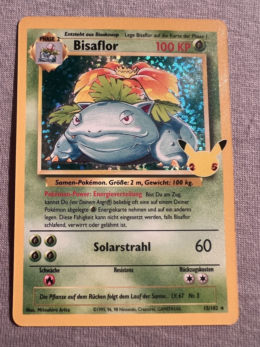 Pokémon Carte collezionabili: Pokémon TCG - Bisaflor Celebrations – Nuovo (secondo la descrizione) da St. Gallen venduto da Tin_ksbg