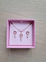NEUE Swarovski Halskette und Ohrringe Roségold