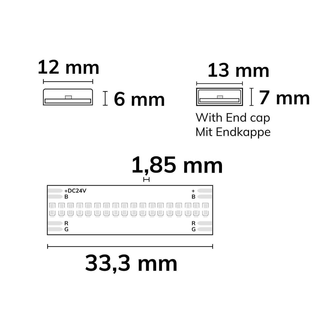 Ghirlande e barre luminose: LED Flexband RGB COB, bis 100 °C – Nuovo (secondo la descrizione) da Kreuzlingen venduto da Smart-Light 1