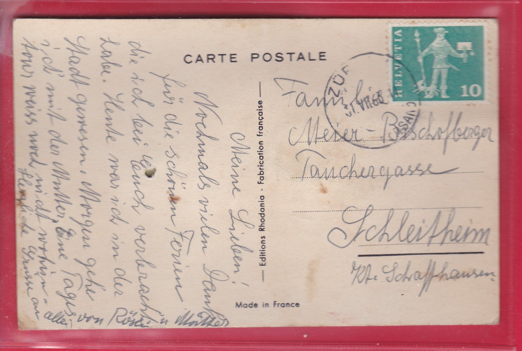 Cartoline postali: QUITSCHKARTE, BÉBÉ IM SCHAUMBAD, 31.7.1966 – Usato da Oberrieden venduto da Gebirgsstelze 1