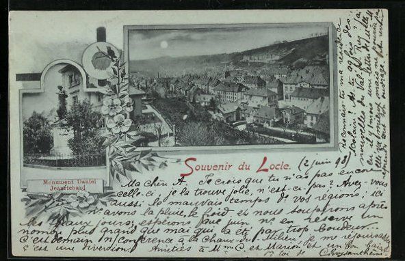 Cartes postales: Litho Locle, Gesamtansicht, Monument Dan – D'occasion à Berlin par bartko-reher