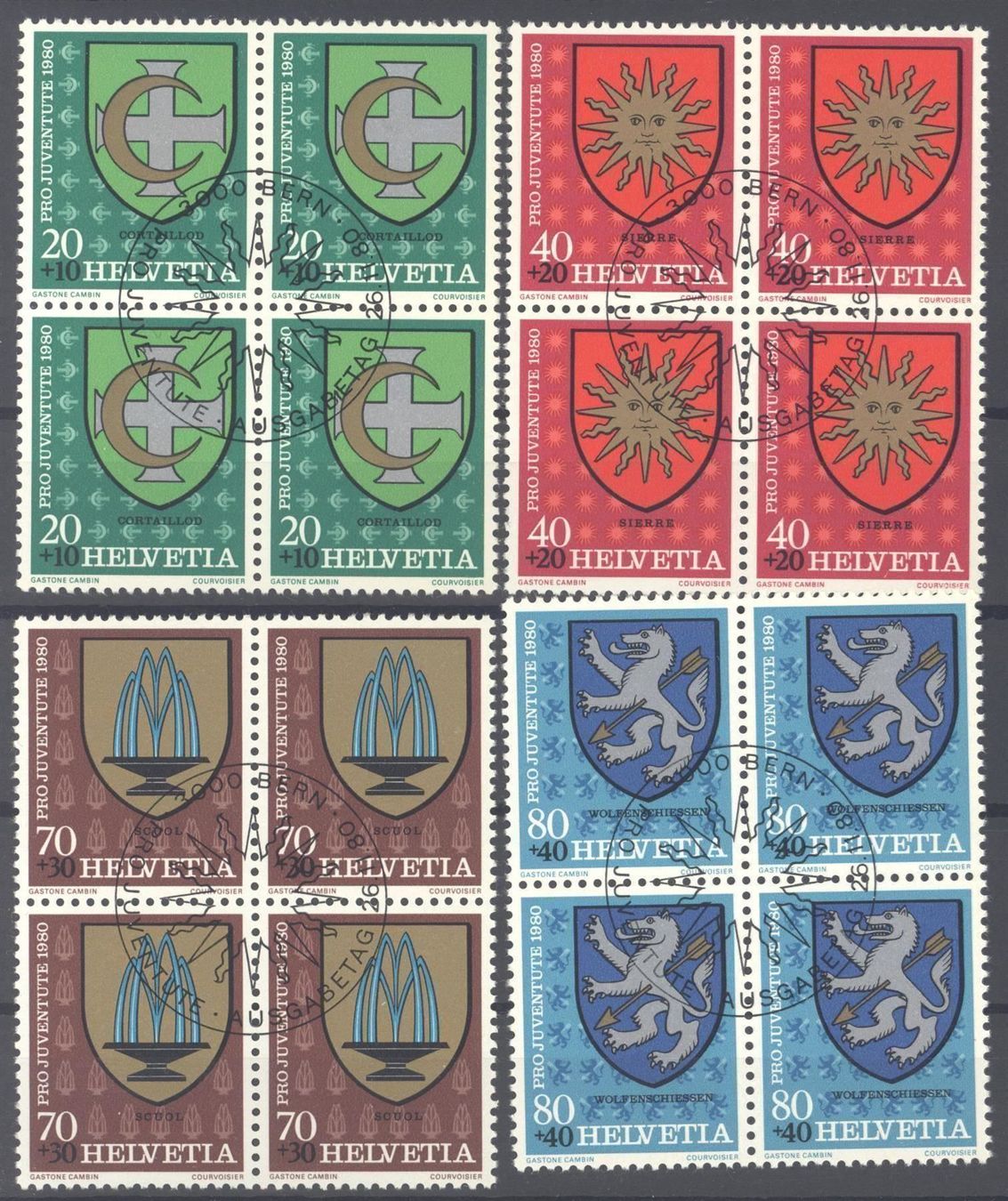 Tutti i francobolli: 1980, Pro Juventute, Viererblöcke, ET – Usato da Willisau venduto da Vollstempel