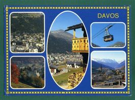 Davos, 5-Bilderkarte, 1993, gelaufen, Grossformat