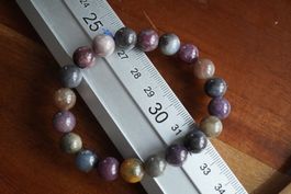 Saphire Rubin Mix Kugel 9,5mm Armband Topstone