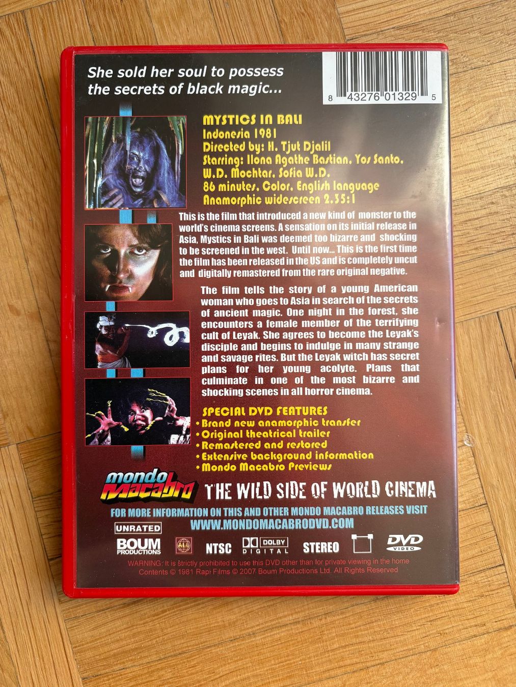 Tutti i DVDs: Mystics in Bali - Mondo Macabro - US Release - DVD – Usato da Zürich venduto da Malcom 2