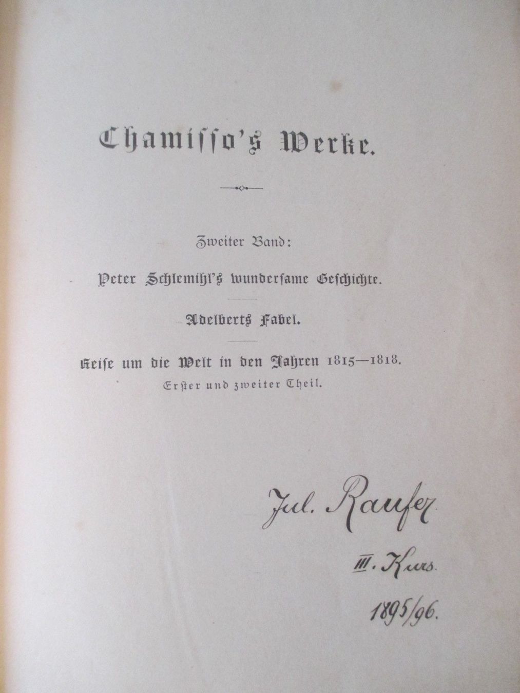 Bücher: Adelbert Chamisso's Werke  antiquarisch  1894 – Gebraucht aus Zürich von Daniel517 3