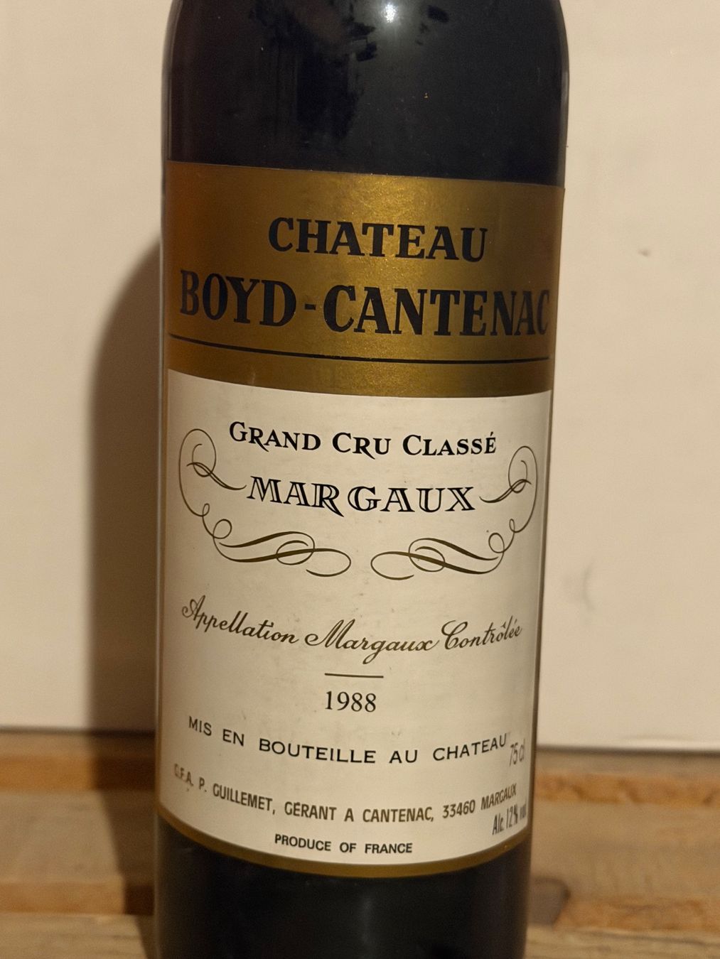 Vino: Château BOYD-CANTENAC 1988 Margaux – Nuovo (secondo la descrizione) da Roche VD venduto da avediscipule 1