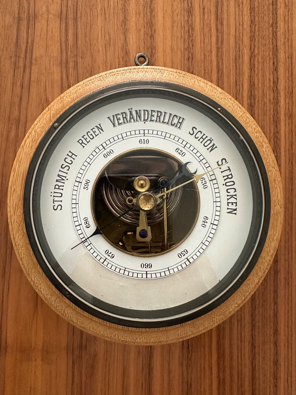 Sonstige antike Technik & Geräte: Antikes Barometer- und Thermometer-Set aus Holz – Gebraucht aus Basel von Pulcinella34 6