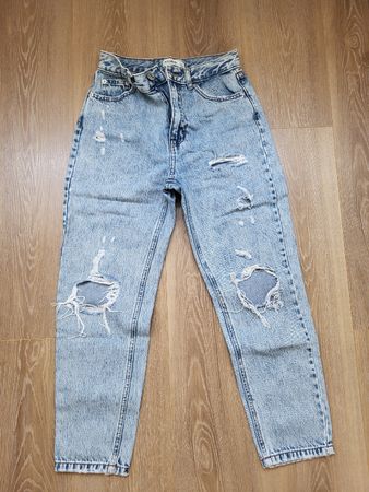 Jean Pull&Bear femme bleu délavé taille 36 déchiré