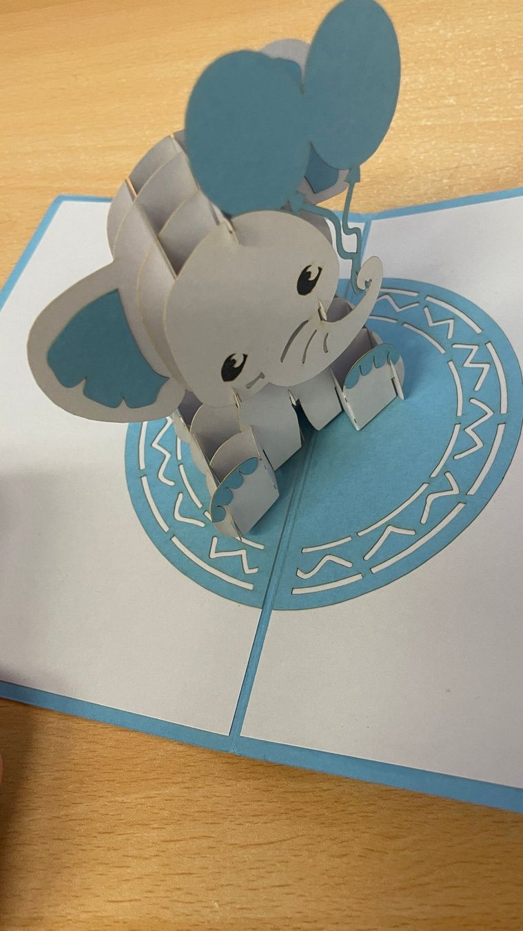 Cartoline: 3D Pop-Up Karte Elefant mit Ballonen – Nuovo (secondo la descrizione) da Glattfelden venduto da cybermaxx 2