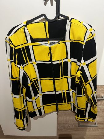 Sommerjacke Schwarz Gelb Weiss (Grösse 40)