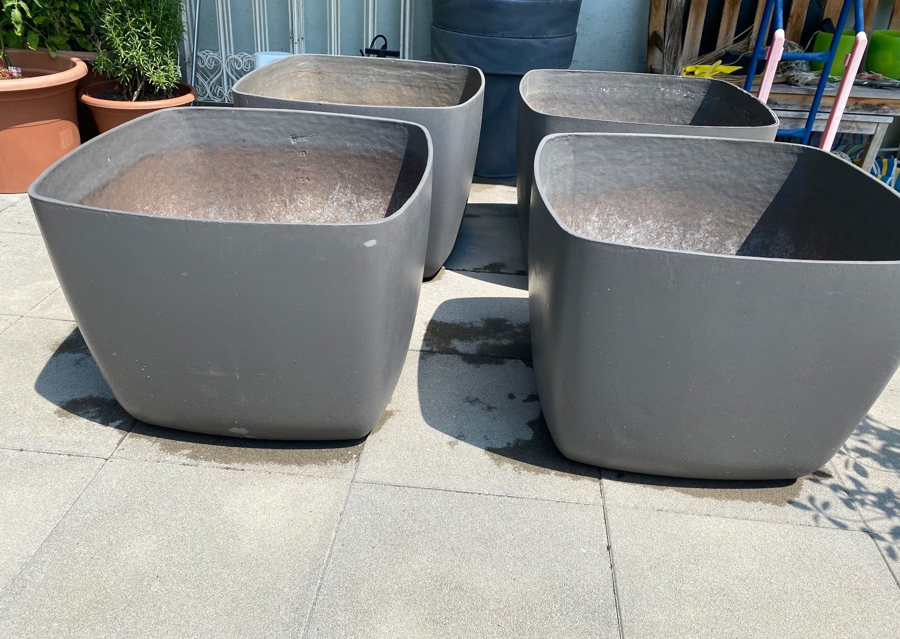 Vasi per fiori: Eternit Pflanzentrog Blumentopf Pflanzentopf Pflanzengefäss – Usato da Dottikon venduto da 6571 4