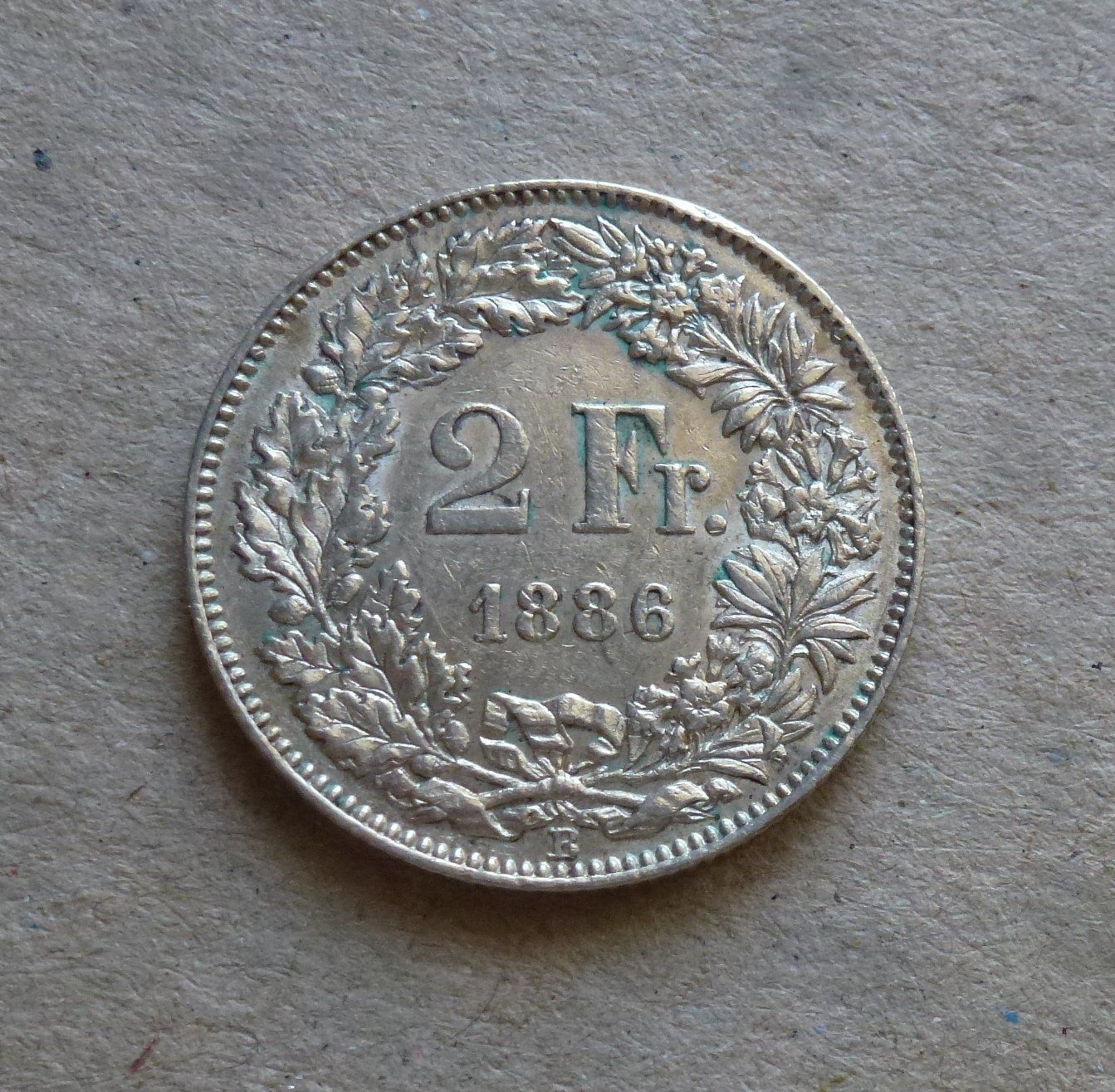Toutes les monnaies: ++ 2.- Franken 1886, gute Erhaltung – D'occasion à Walkringen par Casablanca777