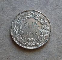 ++ 2.- Franken 1886, gute Erhaltung