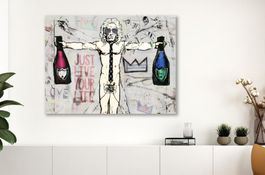 Da Vinci Man Pop Art Kunst Life Bild Fashion Champagner