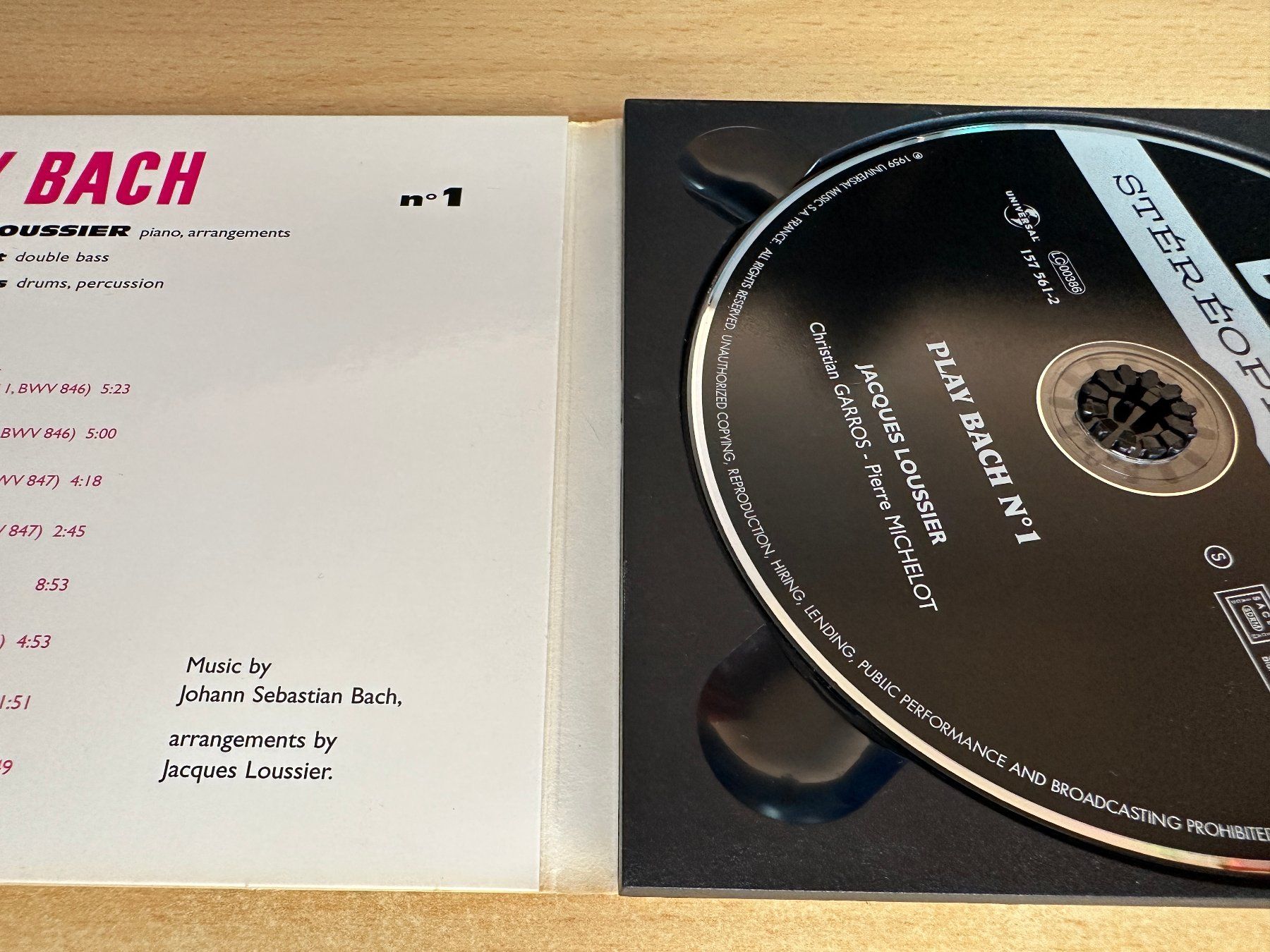 CDs: Jacques Loussier – Play Bach Nº1 – Gebraucht aus Rikon im Tösstal von Alpenmutz 2