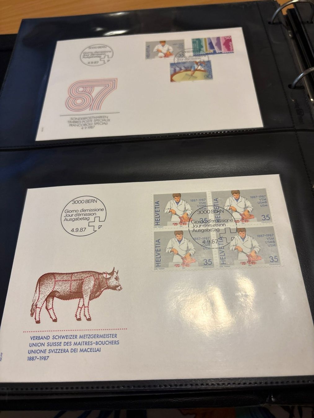 Tutti i francobolli: Suisse 1987 - Collection complète – Nuovo e nell'imballaggio originale da Palézieux venduto da Minou-Marc-Nico_Mimi 3