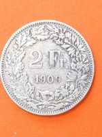 2 Franken 1909 nicht geputz