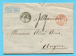 Faltbrief von Niederurnen nach Avignon 1853