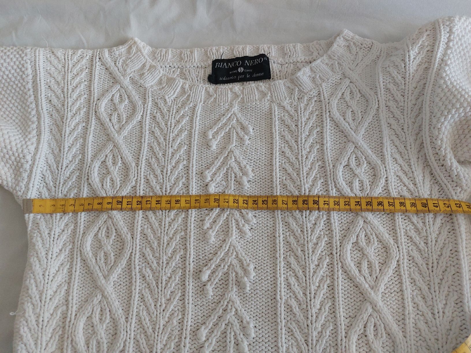 Pullover & Sweatshirts: Schönes weisses Strickpullover, Zopfmuster, Grösse S – Gebraucht aus Thun von Alexanna 8