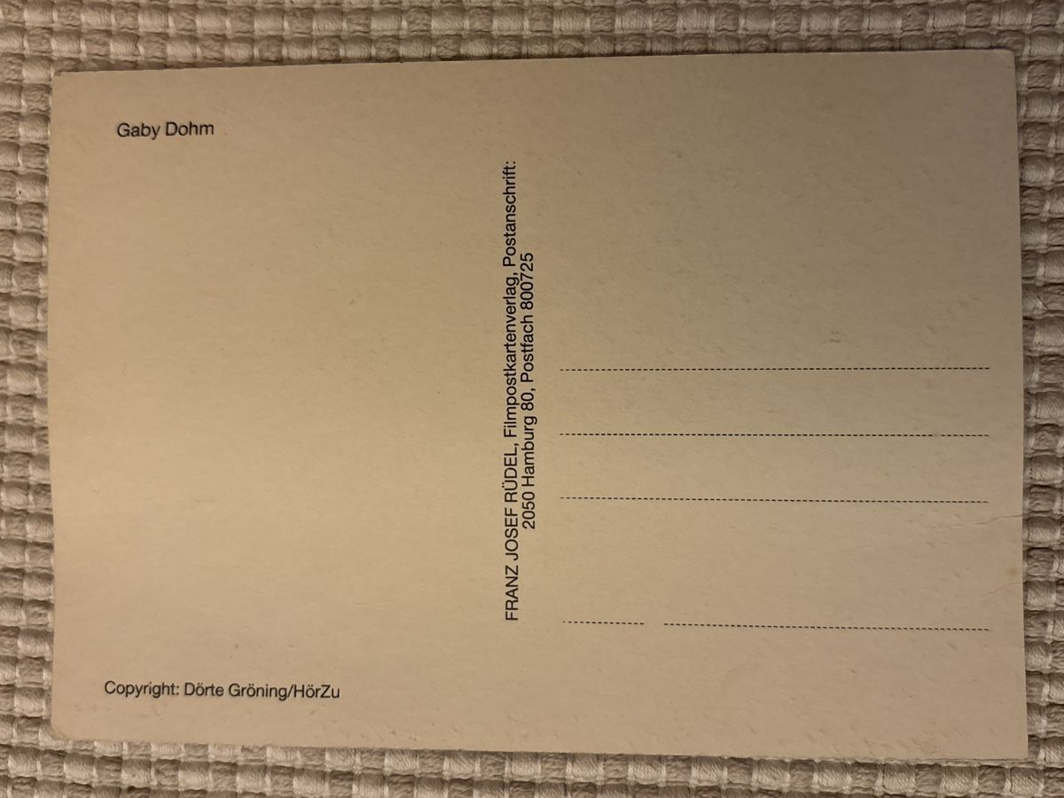 Autografi: AK Autogramm von Gaby Dohm – Usato da Rümlang venduto da Kartenpost1 1