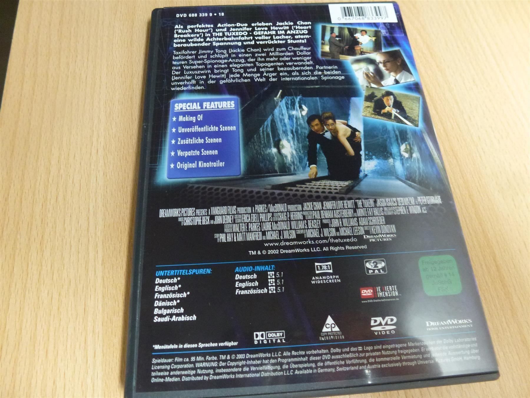 Tutti i DVDs: The Tuxedo - Gefahr im Anzug – Usato da Hombrechtikon venduto da Maloev17 1