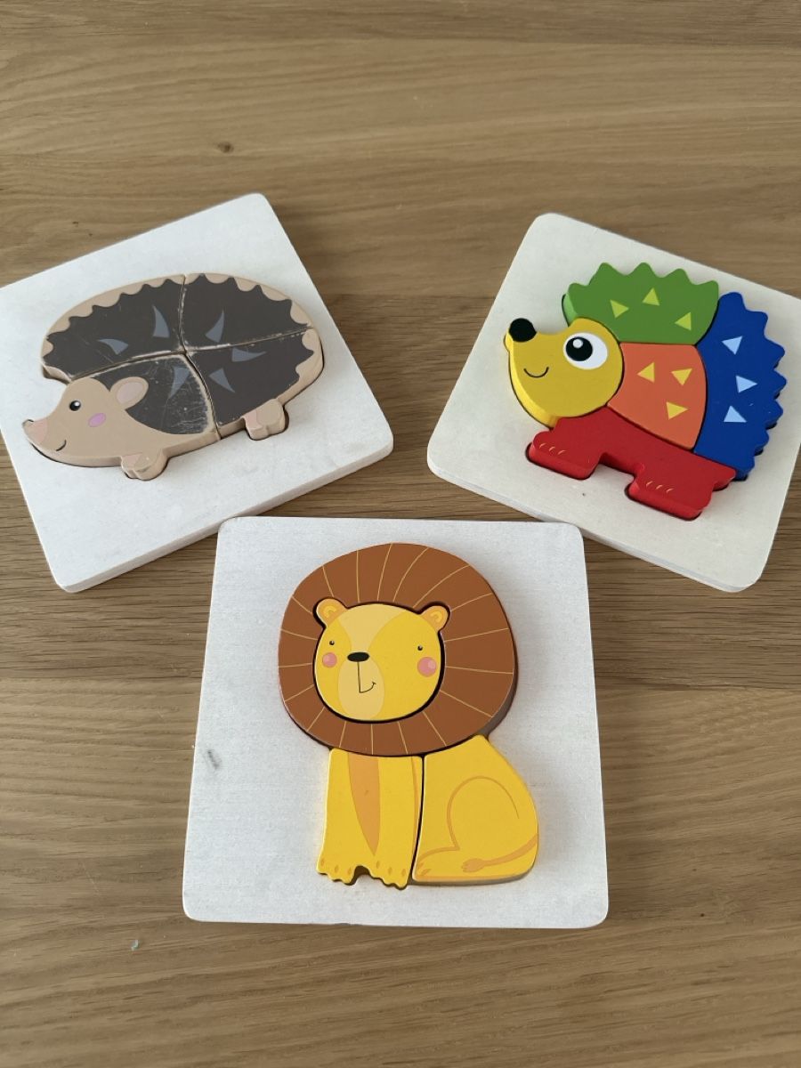 Puzzle: 3 herzige Holzpuzzle ab 1J – Usato da Affeltrangen venduto da admar