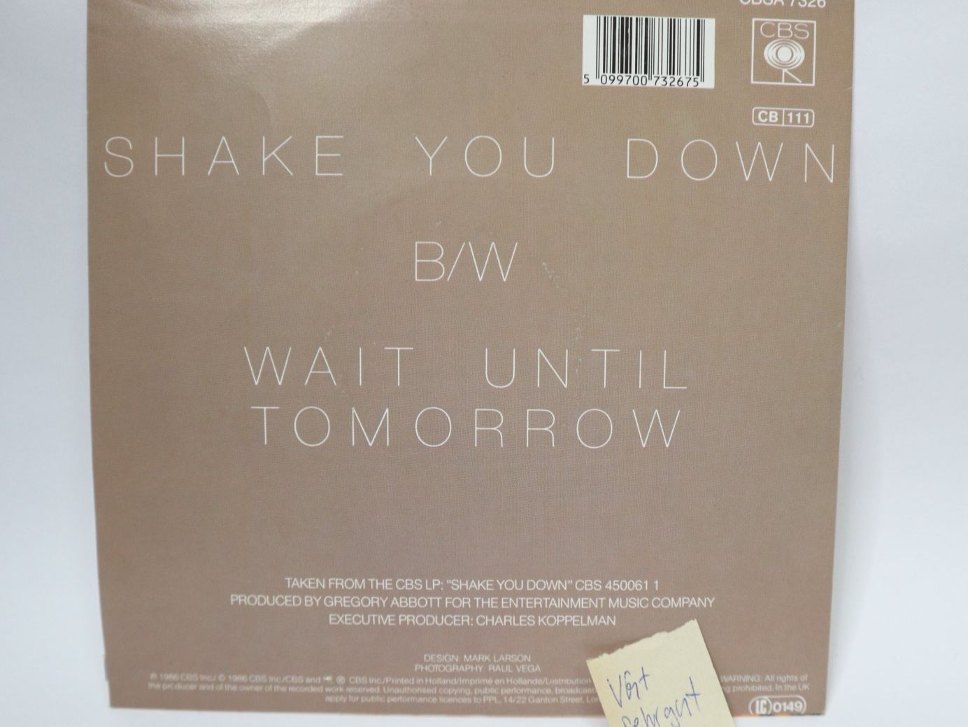 Schallplatten: Vinyl Single Gregory Abbott Shake You Down für Jukebox – Gebraucht aus Eschenbach SG von Astalavista 1