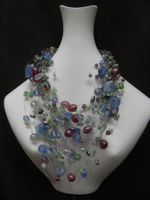 Grosses Collier aus Metall und Glas von MANOUK (2008)