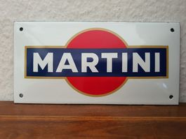 Emailschild Martini Drink Logo Emaille Schild Reklame Retro