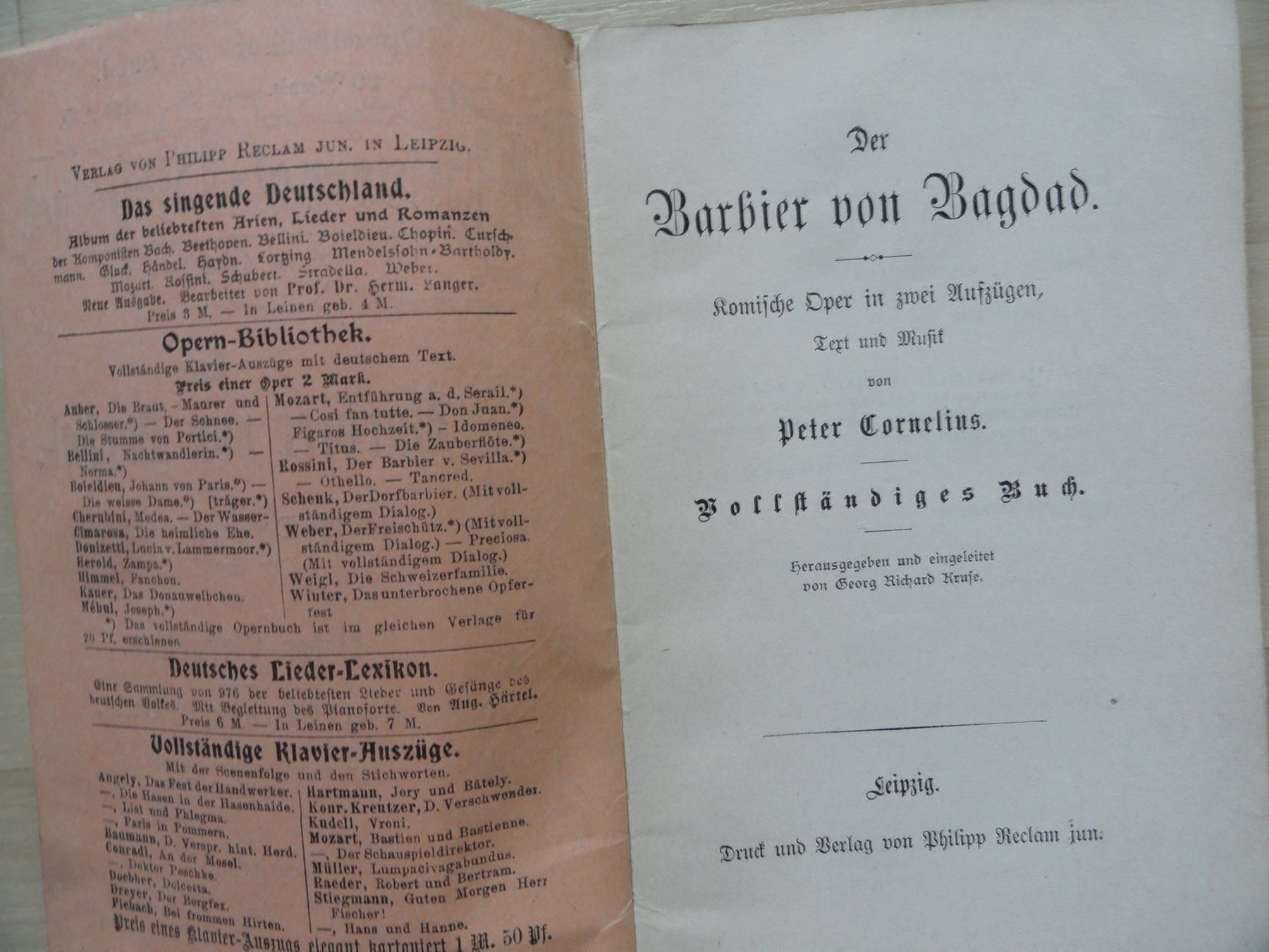 Bücher: 4 Opern Libretti antik – Gebraucht aus Wettingen von Ecaramel 8