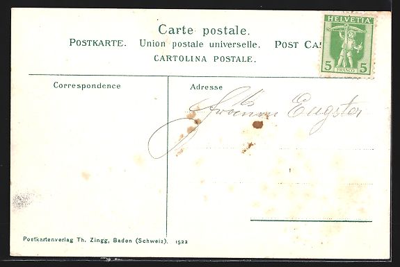 Cartoline postali: AK Sargans, Ortsansicht mit Festung – Usato da Berlin venduto da bartko-reher 1