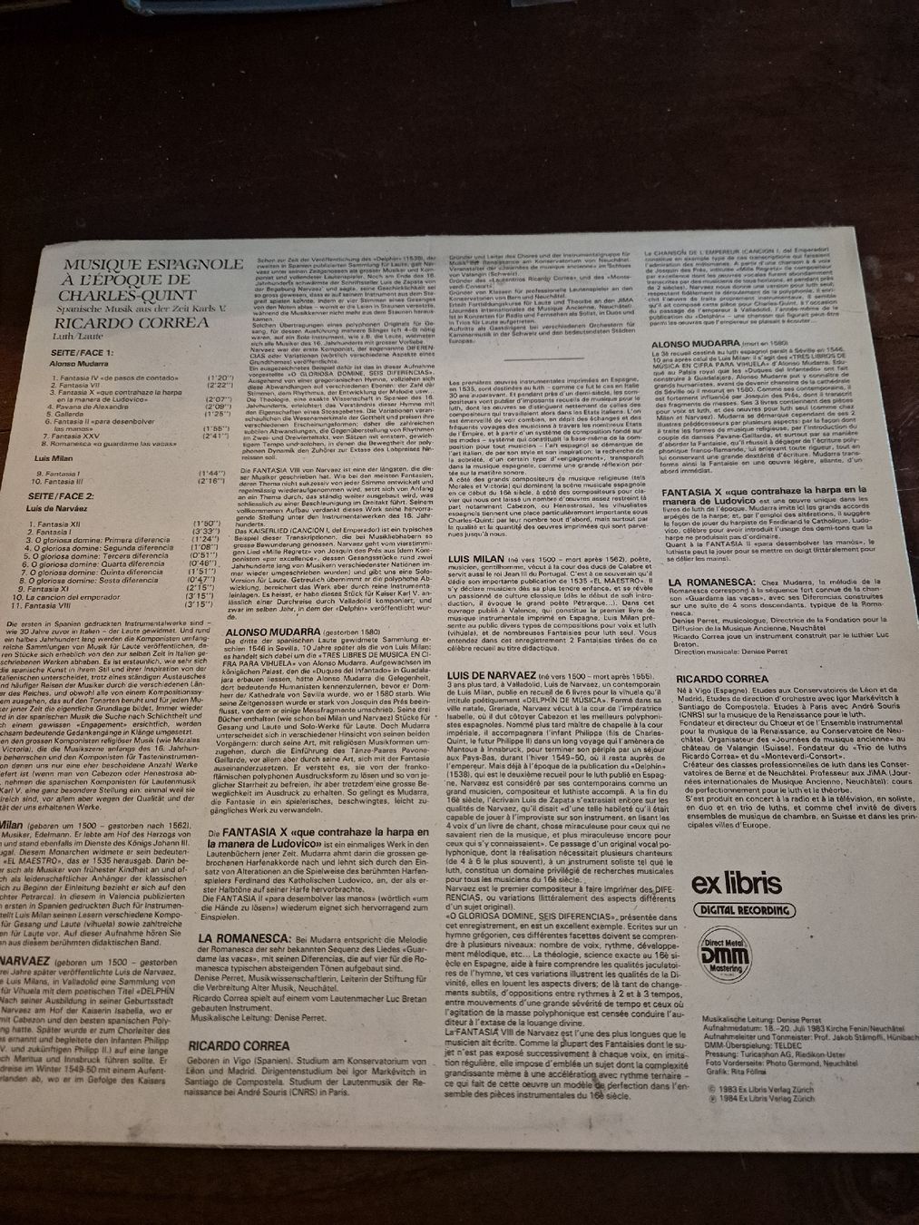 Dischi in vinile: Vinyl Schallplatte Ricardo Correa Luth/Laute Ex Libris – Usato da Grandval venduto da JeroenK 1