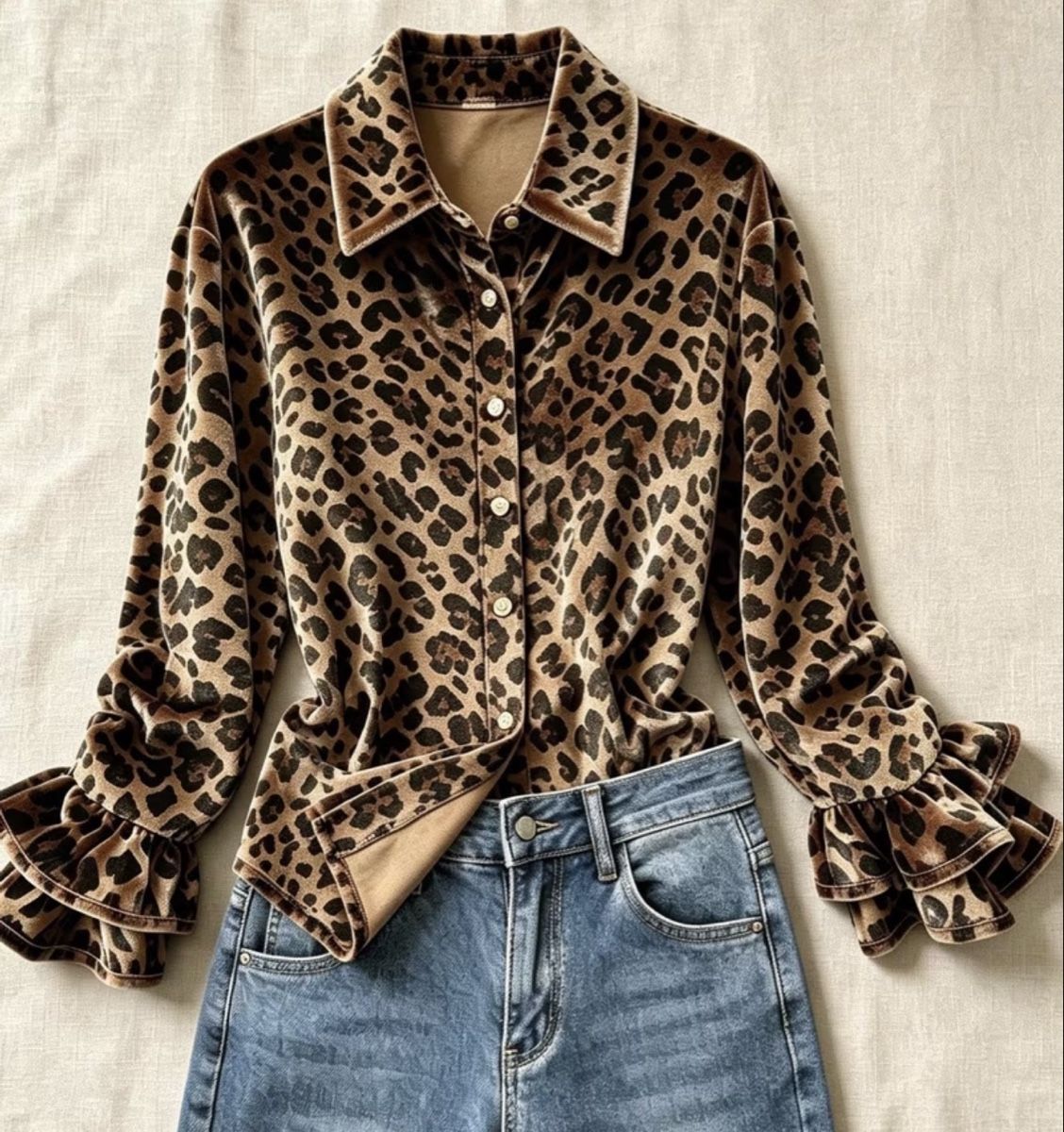 Camicette: Glamour Camicia Velluto Leopardato-tgL- nuova – Nuovo e nell'imballaggio originale da Gordevio venduto da LanaZimm 8