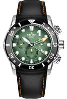 Edox CO-1 Chronograph Titanium Grün, Topzustand!