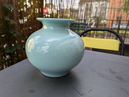 Vase Keramik mint hellblau Bodenmarkierung 1019 50er Jahre
