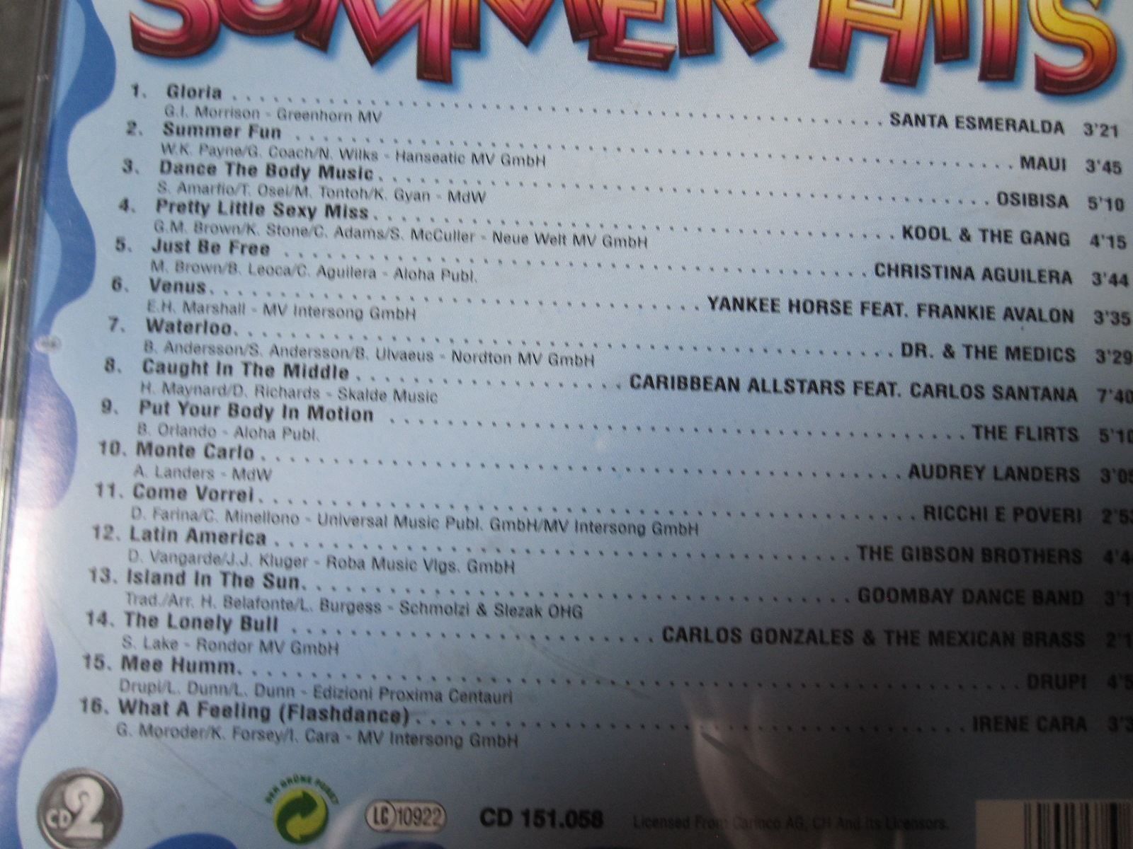 CDs: CD  Summer Hits CD2 – Gebraucht aus Bärau von perosch65 1