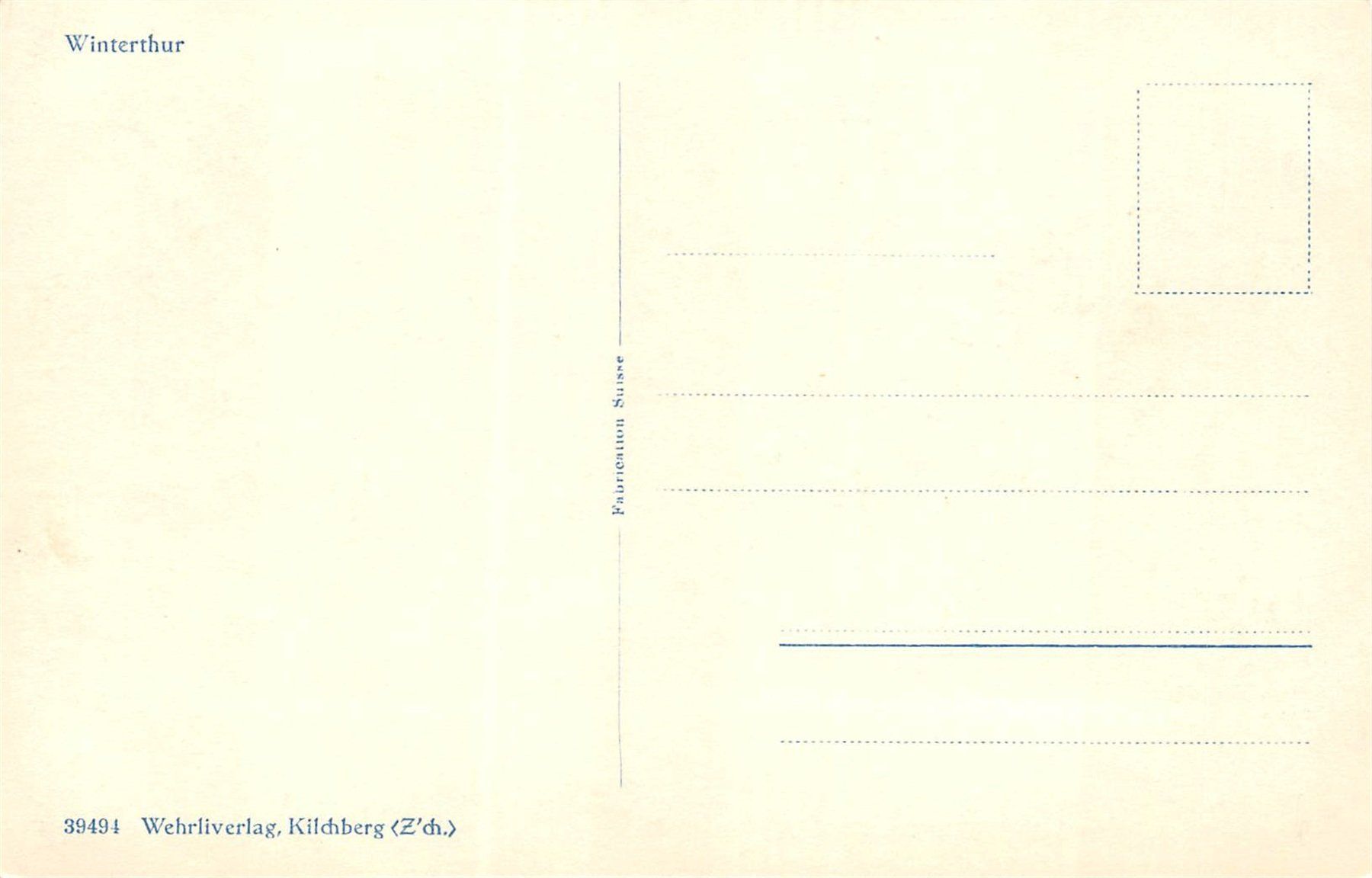 Ansichtskarten: Winterthur – Gebraucht aus Ottikon b.Kemptth. von Neptun1974 1