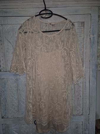 H&M Kleid, Grösse 36, Beige, Spitze - Sommerlich leicht!