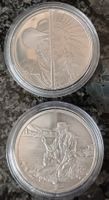 2 × 1 Unze Silbermedaille, Silber 999, Goldgräber/Indianer