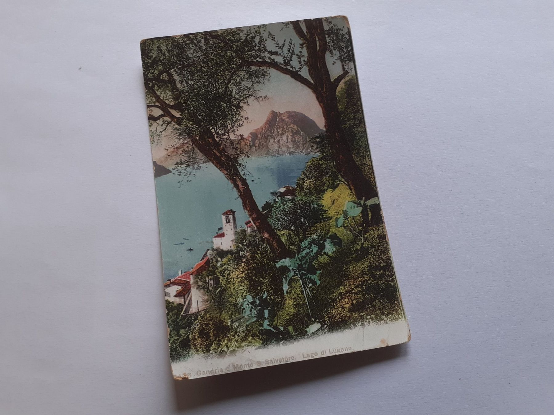 Ansichtskarten: GANDRIA e MONTE SAN SALVATORE - 1924 – Gebraucht aus Winterthur von Ornyx7