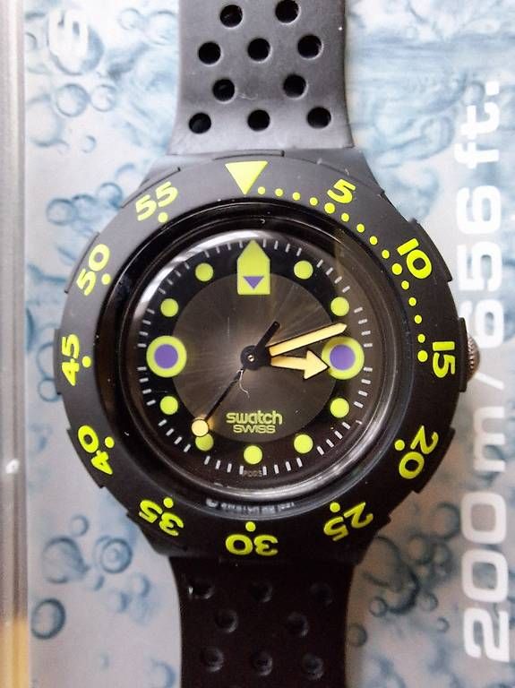 Orologi: Swatch Scuba Shamu Blak Wave SDB102 – Usato da Bevaix venduto da tor_5z8m 1