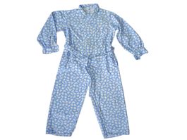 Kinder-Pyjama Barchent Baumwolle 1-2 J Häschen VINTAGE  50s