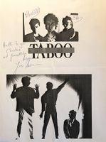 Taboo CH-Band Autogramm signiert Kopie a.Papier 20x30cm