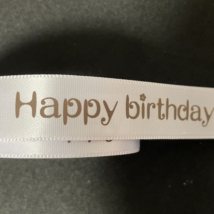 Minkissy Happy Birthday Geschenkband - 2x 100 Yard Gekräuseltes Partyband Silber