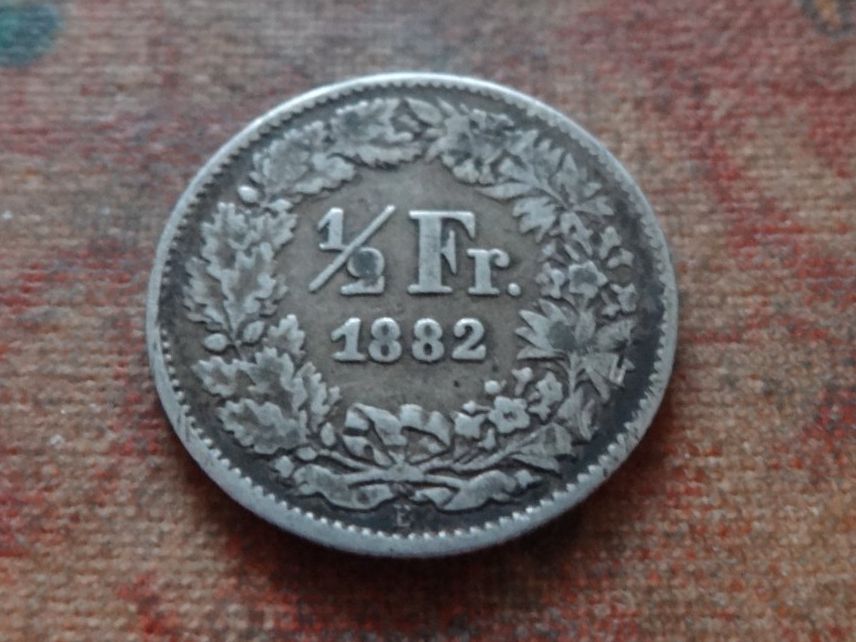 Alle Münzen: 1/2 Fr. 1882  (E) – Gebraucht aus Romanel-sur-Lausanne von Swift13