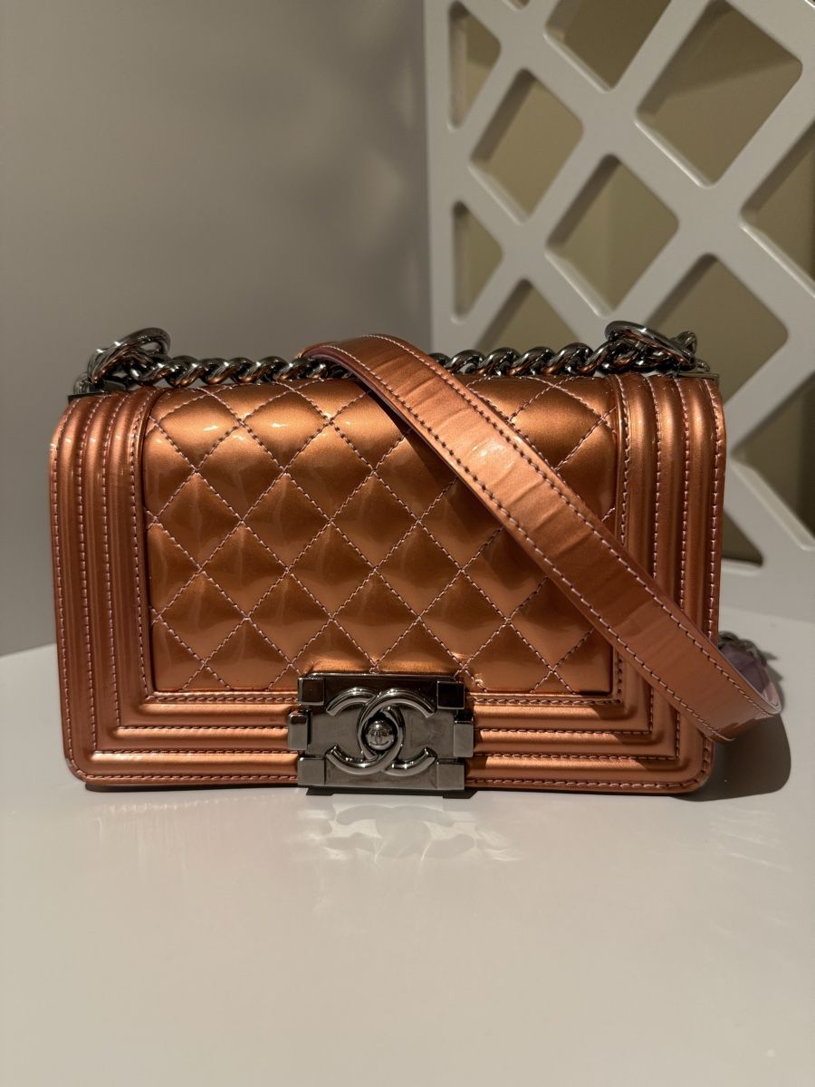 Chanel Borse da donna: Chanel Boy Bag metallic copper leather – Usato da Luzern venduto da rec_8srh 2